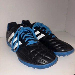 Adidas Soccer Cleats Men's size 11 Black and Blue Leather Lace Up SGC753002 - Picture 1 of 6