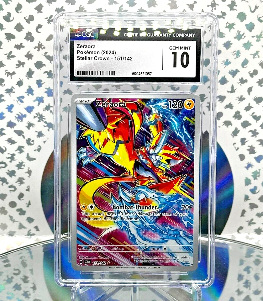 CGC 10 Zeraora 151/142 Stellar Crown Secret Art Rare Pokemon Card - Image 1 of 1