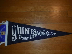 mitchell and ness new york yankees 1943  world series mini pennant - Picture 1 of 3