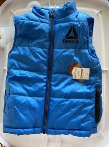 Reebok Boys Bright Blue Puffer Vest 4 T - Picture 1 of 4