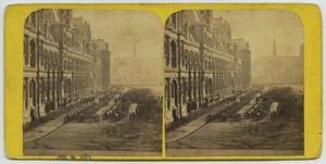 Stéréo 1860-70. Paris. Canons devant l'Hôtel de Ville. - Picture 1 of 3