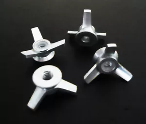 Knock Off 'Classic Style' Wheel Lock Nuts M4 Silver - Vintage RC Tamiya Kyosho - Picture 1 of 4