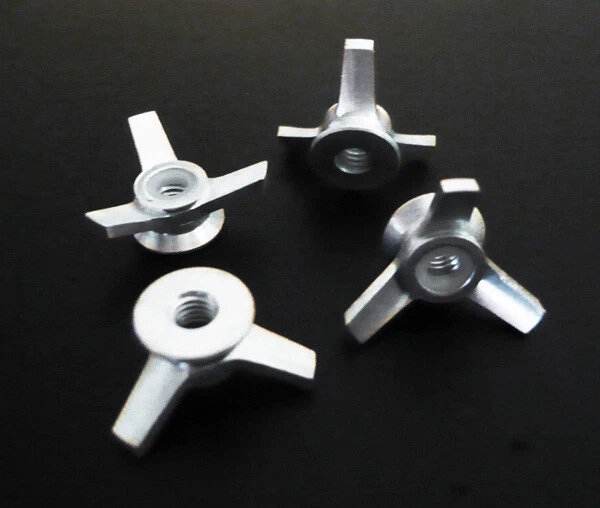 Knock Off 'Classic Style' Wheel Lock Nuts M4 Silver - Vintage RC Tamiya Kyosho - Image 1 of 4