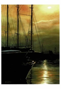 " Western Skies over Eastern Waters " isle of wight A3 print Limited edition - Picture 1 of 1