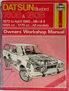 Haynes - Datsun Bluebird 160B & 180B / 1972 to Apr 1980 / Owners Workshop Manual - Picture 1 of 7