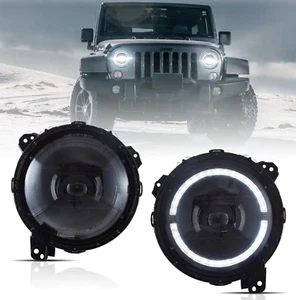 2018-2024 Jeep Wrangler JL JLU JT Rubicon LED Headlights - Picture 1 of 7