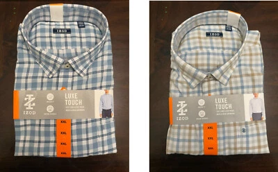 Izod Men’s Luxe Touch Button Up Shirt - Image 1 of 4