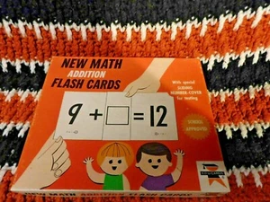 1966 ED-U-CARDS New Math ADDITION Flash Cards Complete Made in USA - Picture 1 of 8