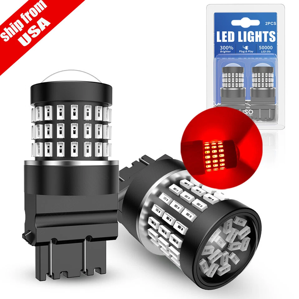 For Chevy Cavalier 1995-2005 3157 LED Back Up Reverse Lights Bulbs RED - Image 1 of 4