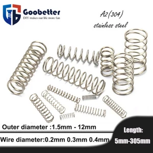 0.2mm-0.4mm Wire Dia A2 Stainles Steel Compression Spring Pressure Small Spring - Picture 1 of 7