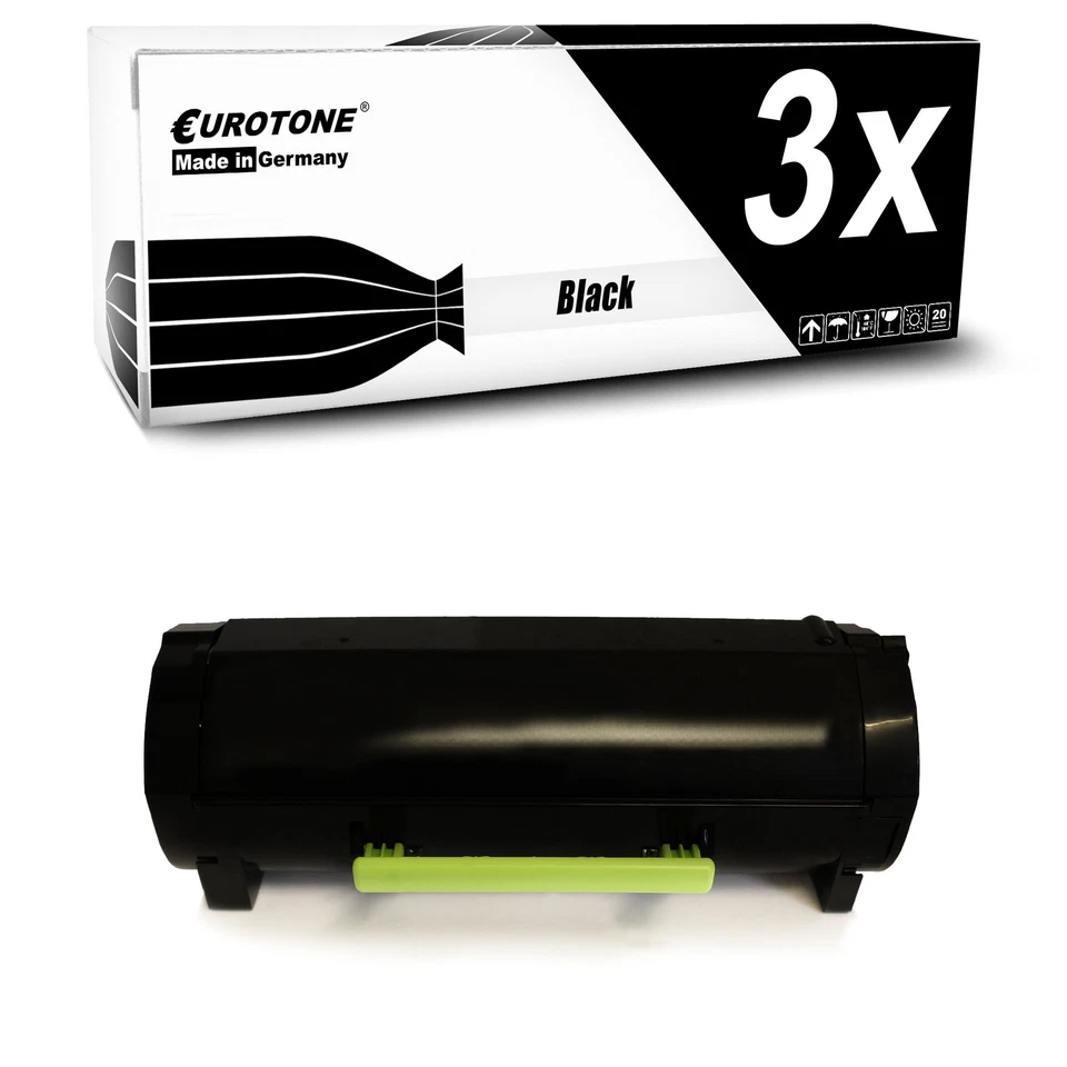 EUROTONE 3x Toner XXL f�r Lexmark MX-611-dhe MX-511-de