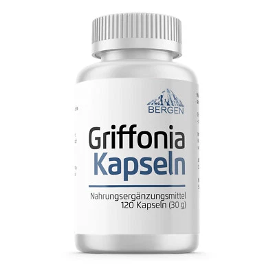 BERGEN 5-HTP 100mg hochdosiert 120 Vegan Kapseln - aus Griffonia Extrakt