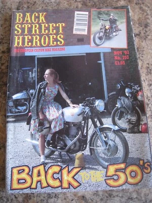 BSH BACK STREET HEROES NOV 1992  BRANDO'S BIKE SCOTLAND INDIAN BOBBER TRIKES - Image 1 of 3