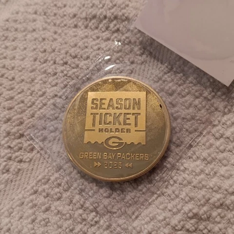 Green Bay Packers Season Ticket Holder 2023 NFL Calendar Schedule Coin Sticker Cover