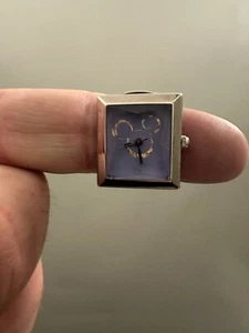 Very RARE Vintage Disney Store Mickey Mouse Finger Watch Ring Holographic Mouse - Picture 1 of 3