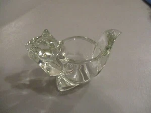 Vintage Avon Clear Glass Figurine Votive Candle Holder SQUIRREL - Picture 1 of 6