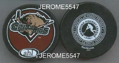 AHL UTAH GRIZZLIES 2001-2002 Merger Year PUCK - Loc.Rk1Rw4C2_#6L Cover