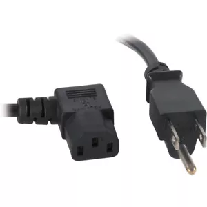 IEC 6 ft. - 18/3 Right Angle Power Cord - Black - Picture 1 of 1