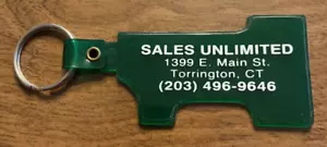 Vintage Werbung Verkauf unbegrenzt Torrington Connecticut CT Schlüsselanhänger Anhänger - Bild 1 von 7