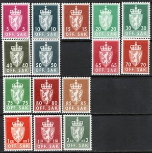 3284 Norway 1969-74, T 98-T 115 MNH, Off. Sak., MI D68y-D97. - Picture 1 of 1