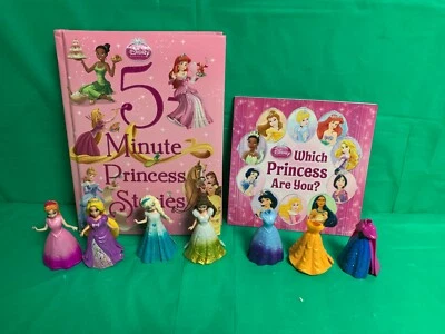Polly Pocket Disney Princess (4) Muñecas Mattel y Libro de Princesas de 5 Minutos Foto 1 de 4