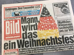 Bildzeitung del 14.11.1989 * Regalo de nacimiento * Navidad RDA - Imagen 1 de 1