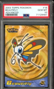2003 Pokemon - Beautifly #18 - Advanced - Topps PSA 10 Gem Mint - Pop 2 - Picture 1 of 2