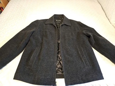 Dockers Men’s Wool Blend Walking Coat W/ Scarf Gray Size L NWT Retails $180 - Image 1 of 4