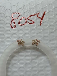 Stud Unicorn Earrings Bomb Party Fashion Jewelry Chic RBP Gold P - Picture 1 of 7