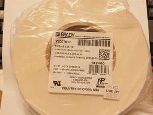 10000 Brady THT-43-727-10 3" Core 2mil Polimide Circuit Board Ultratemp Labels - Picture 1 of 2