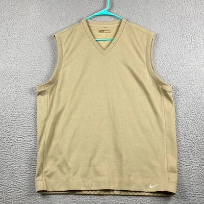 Nike Golf Fit Dry Golf Vest Men's Large Beige Causal Athletic Preppy Workout - Image 1 of 4