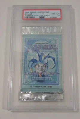 MTG Ice Age Booster Pack PSA 8 Jester’s Cap Magic The Gathering NEW SEALED NM - Image 1 of 4