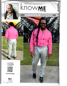 Know Me 2079 Double-Breasted Shirt & Off-Center Fly Pants Pattern Men's 38-46 - Picture 1 of 4