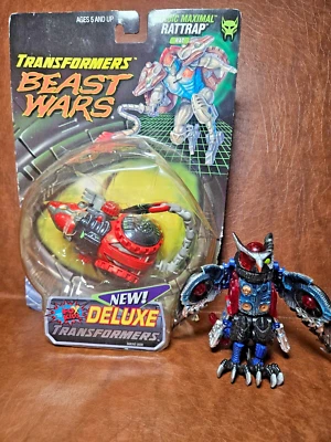 2 Transformers Beast Wars Transmetals Deluxe Rattrap (Sealed) & Prowl Loose RARE - Image 1 of 4