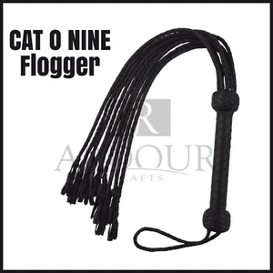 Leather Flogger Cat-o-Nine Tails, Leather Spanking Whip Flog, Tawse, Bdsm Peitsche - Bild 1 von 5