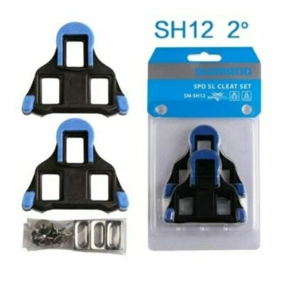 Conjunto de chuteiras flutuantes Shimano SM-SH10 SH11 SH12 SH51 SPD-SL 0/2/6° para pedal de bicicleta - Imagem 1 de 4