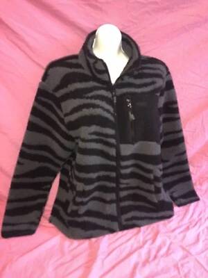 JAQUETA SHERPA VICTORIAS SECRET PINK Zebra Zíper Completo Ajuste Solto Grande G Nova Fofa - Imagem 1 de 4
