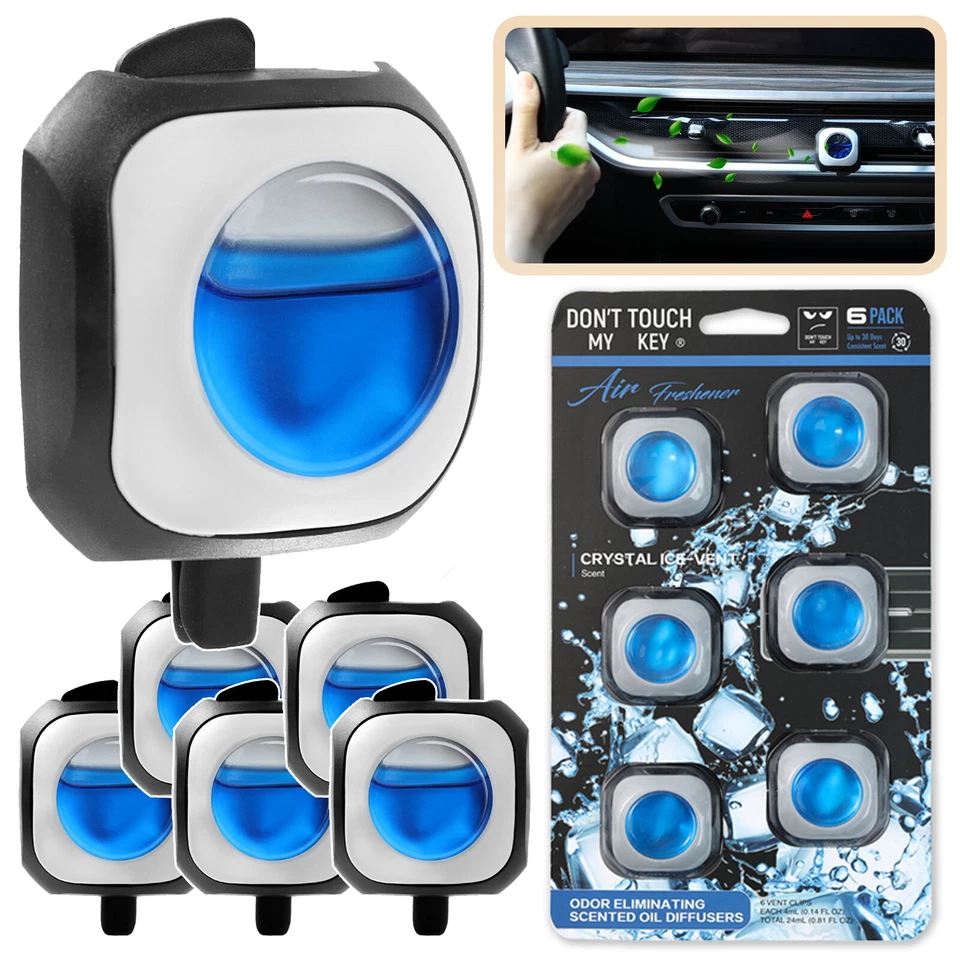 XUKEY 6x Diffusore Profumo Auto 4ml Olio Profumo Clip Sfiato Deodorante Aromaterapia