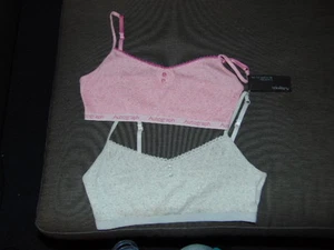 M&S Crop Tops Autograph Set of 2 Supersoft 100%Cotton 9-10yrs Pink/Grey BNWT - Picture 1 of 3