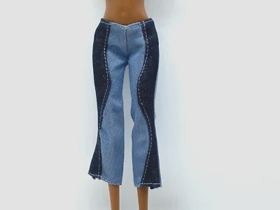 Mattel My Scene Fashion Scene Barbie Doll Blue Panel Denim Capri Jeans - Image 1 of 4