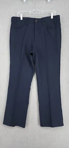 Levi's Straight Leg Dark Blue Dacron Polyester Dress Pants 36WX29L Made In USA - Picture 1 of 14
