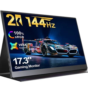 UPERFECT 144Hz Gaming Bildschirm 17,3 Zoll 2560x1440 Tragbarer Monitor HDMI USBC - Photo 1/6