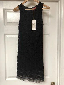 NWT Manoush Size 4 Black Beaded Sleeveless Evening Cocktail Party Sheath Dress - Picture 1 of 9