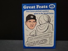 1972 Laughlin Great Feats Blue Border Don Larsen #45