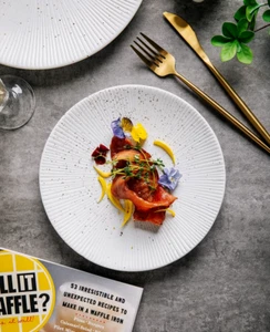 4 pcs Japanese handmade white Dessert Side Starter Salad Plate 21cm textured - Picture 1 of 16