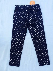 Gymboree Dark Blue Denim Skinny Jeans with White Diamond Print Size 5 NWT - Picture 1 of 2