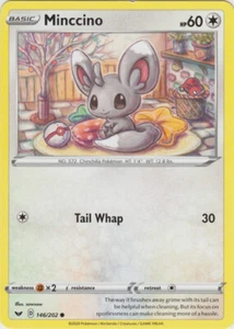 x4 Minccino - 146/202 - Common Pokemon SS01 Sword & Shield Base M/NM - Bild 1 von 1