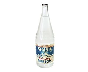 Vintage 1950's Shasta Sparkling Club Soda Unopened Full Paper Label