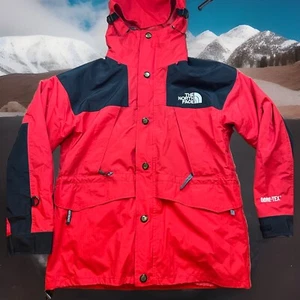 Vintage North Face Mountain Guide Jacket Red Gore-Tex Men’s Small 90s Zip In - Picture 1 of 12