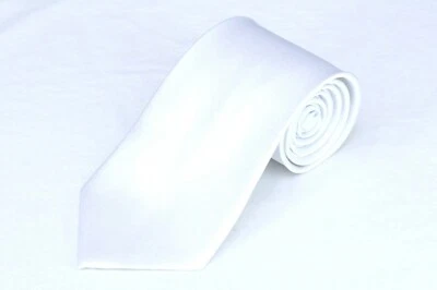 Lord R Colton Satin Silk Tie - Solid  White Necktie - $79 Retail Brand New - Image 1 of 4